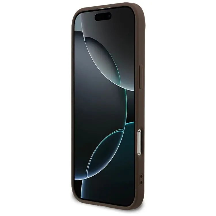 GUESS futerał do IPHONE 17 Air kompatybilny z MagSafe GUHMP17MG4GFRW (PU 4G Ring Classic Logo) brązowy