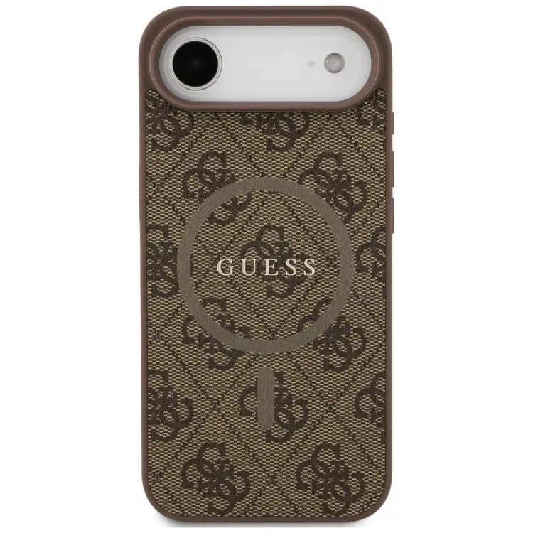 GUESS futerał do IPHONE 17 Air kompatybilny z MagSafe GUHMP17MG4GFRW (PU 4G Ring Classic Logo) brązowy