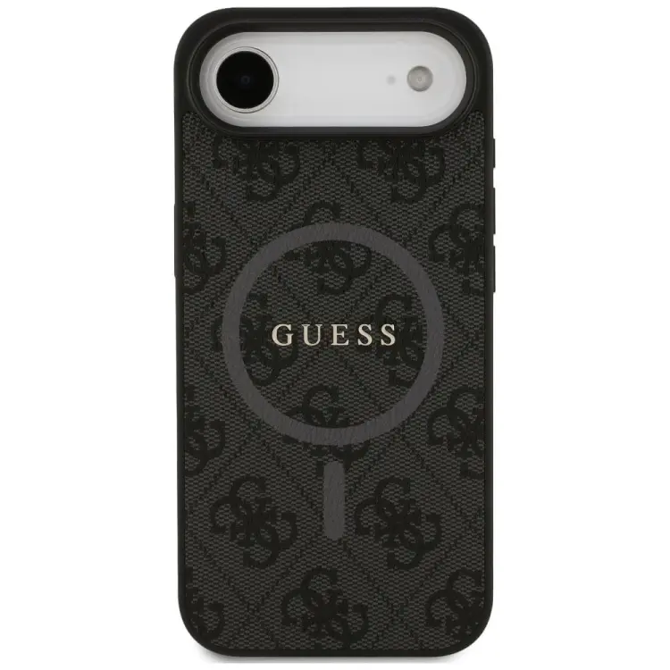 GUESS futerał do IPHONE 17 Air kompatybilny z MagSafe GUHMP17MG4GFRK (PU 4G Ring Classic Logo) czarny