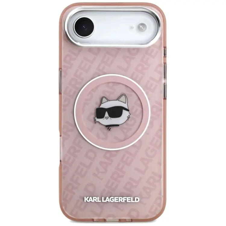 KARL LAGERFELD futerał do IPHONE 17 Air kompatybilny z MagSafe KLHMP17MHMKBCHOP (IML Choupette Head Logo) różowy