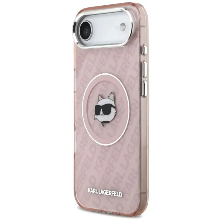 KARL LAGERFELD futerał do IPHONE 17 Air kompatybilny z MagSafe KLHMP17MHMKBCHOP (IML Choupette Head Logo) różowy