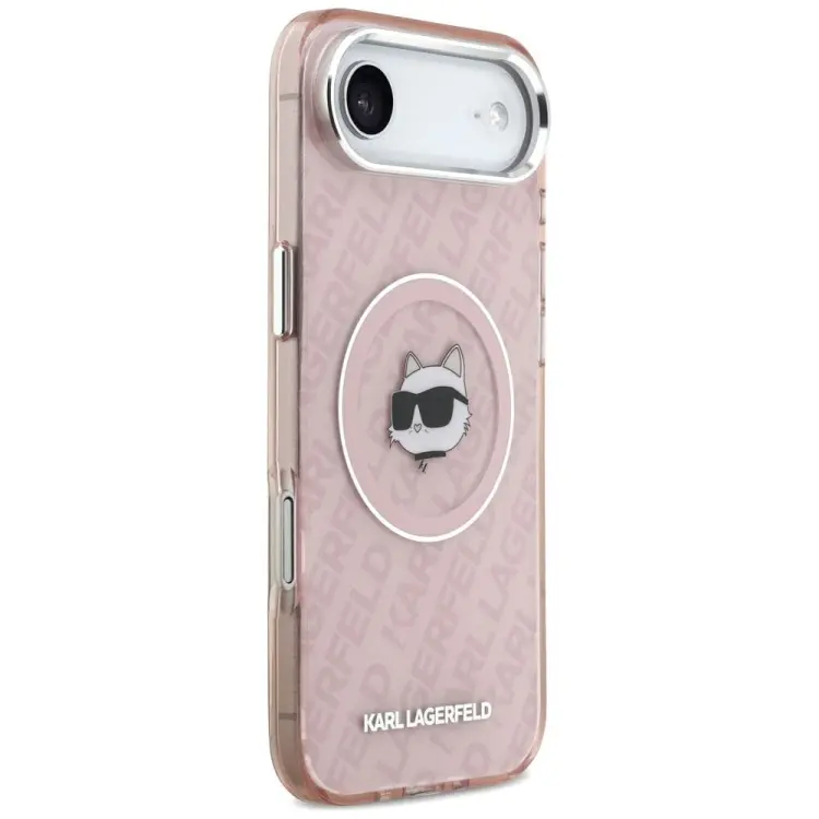 KARL LAGERFELD futerał do IPHONE 17 Air kompatybilny z MagSafe KLHMP17MHMKBCHOP (IML Choupette Head Logo) różowy