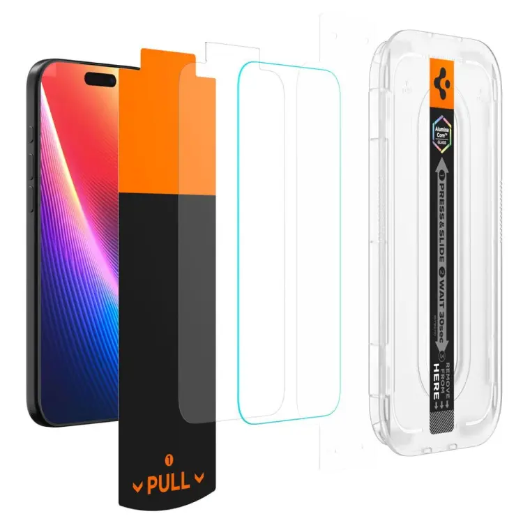 SZKŁO HARTOWANE SPIGEN GLAS.TR ”EZ FIT PRO” IPHONE 17 AIR CLEAR