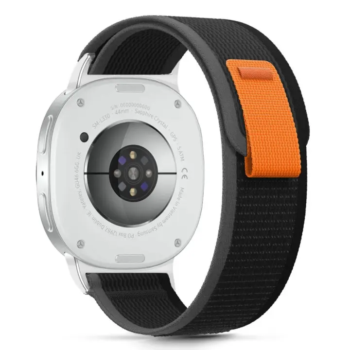 TECH-PROTECT NYLON STRIPE SAMSUNG GALAXY WATCH 8 / CLASSIC (40 / 44 / 46 MM) BLACK/ORANGE