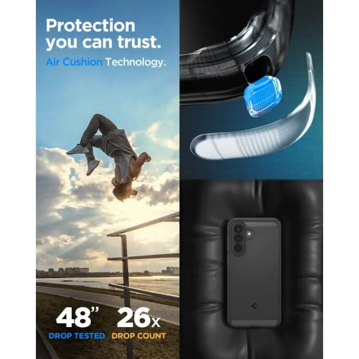 SPIGEN RUGGED ARMOR GALAXY A57 5G MATTE BLACK