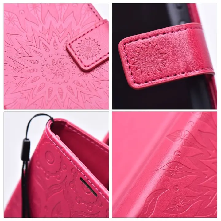 Etui z klapką na Samsung A57 5G Mezzo Book mandala magenta
