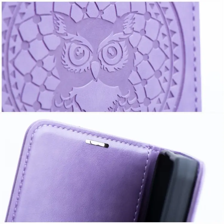 Etui z klapką na Samsung A57 5G Mezzo Book łapacz snów fioletowe