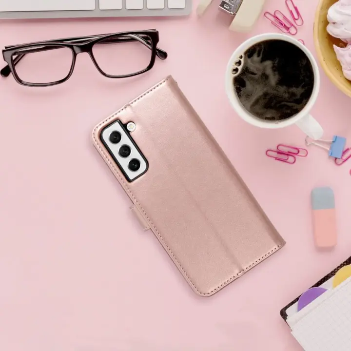 Etui z klapką na Samsung A57 5G Mezzo Book mandala złoto-różowe