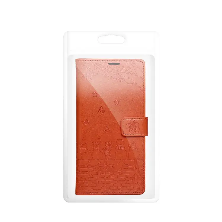 Etui z klapką na Samsung A57 Mezzo Book koty brązowy